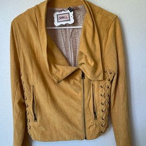 Yellow suede jacket